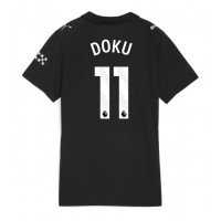 Stroje piłkarskie Manchester City Jeremy Doku #11 Koszulka Wyjazdowej dla damskie 2025-26 Krótki Rękaw